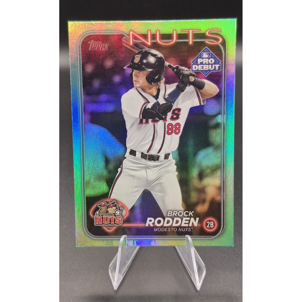 2024 Topps Chrome Pro Debut Brock Rodden #PDC-155 Aqua /75 SP Mariners